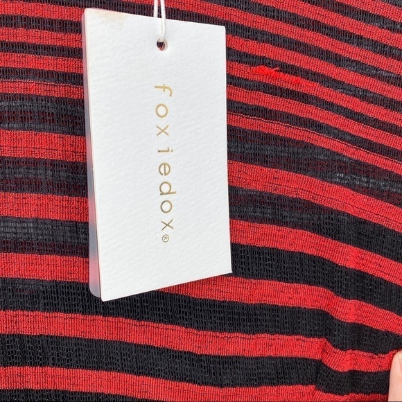 FoxieDox Cassius Maxi Dress Red Black Stripe Large - Picture 9 of 16